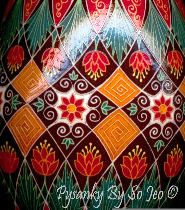 Fall Florals Ukrainian Easter Egg Pysanky By So Jeo